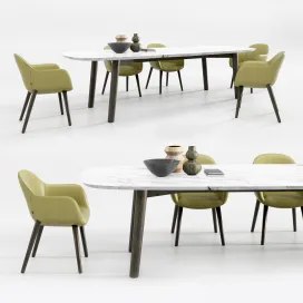 Poliform mad dining chair table